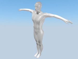Human Body Male Middle-Poly Without Textures Default Template