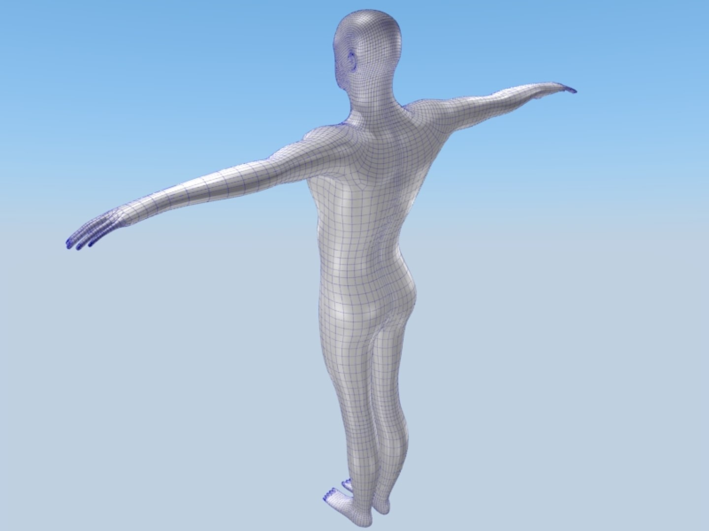 Middle-poly Human Texturing 3d 3ds