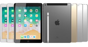 3D realistic apple ipad 9 model
