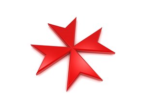 3D cross maltese model