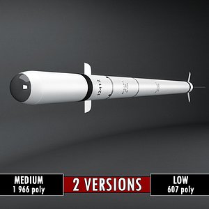 3d sa-7 rocket polys