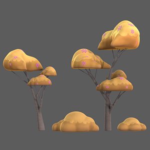 Trees Cartoon V25 3D model