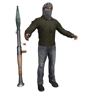 terrorist man 3d model