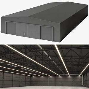 3D model Warehouse Hangar interior exterior