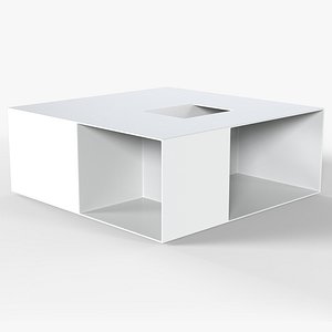 White Geometric Table
