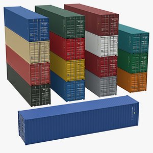 container 40ft 3D model