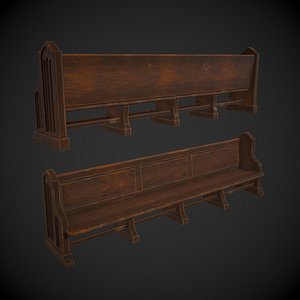 Church Pew 3D model