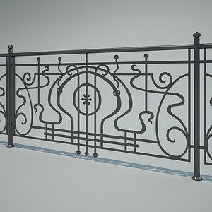 iron fence 3d 3ds