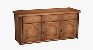 Wood Armoire 01 3D model