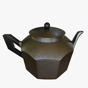 old metal teapot 3D model