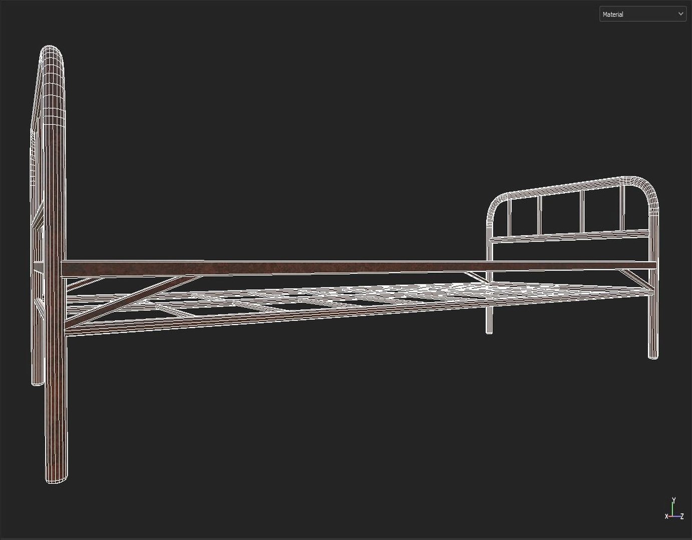 3D Rusty Bed Frame - TurboSquid 2387001
