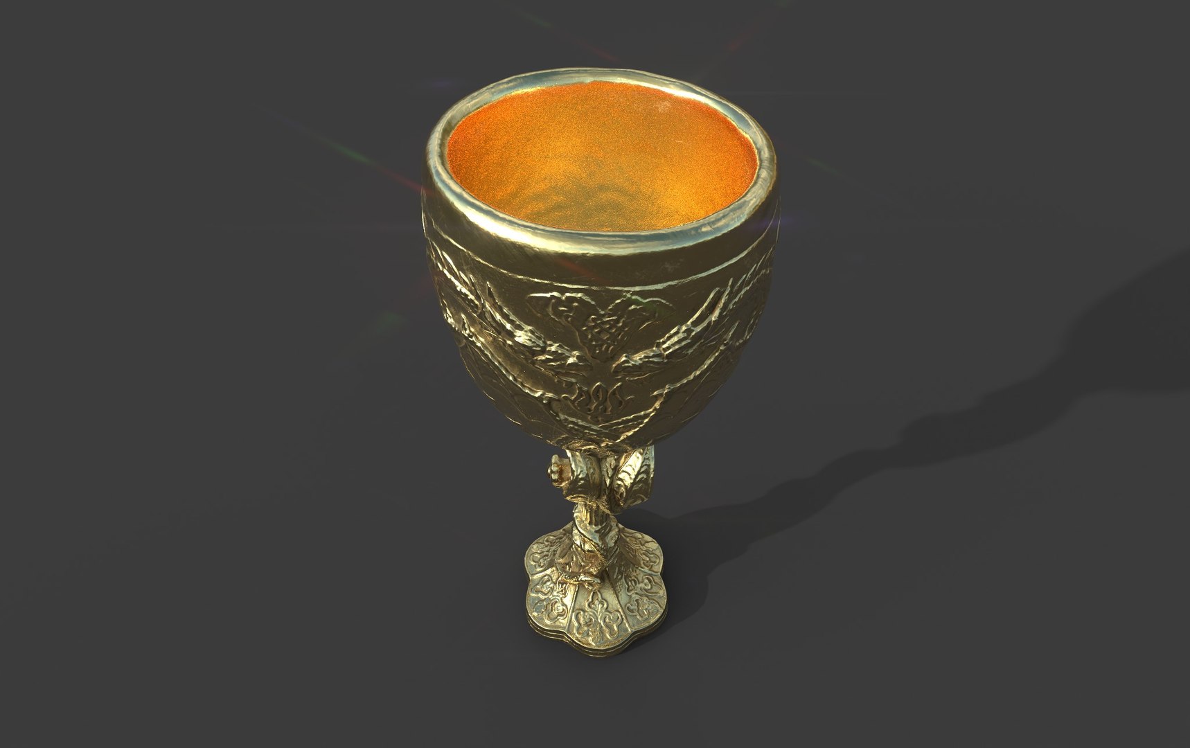 3D Chalice Gold Model TurboSquid 1544404