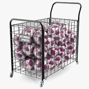 Metal Storage Full of Soccerball 3D model
