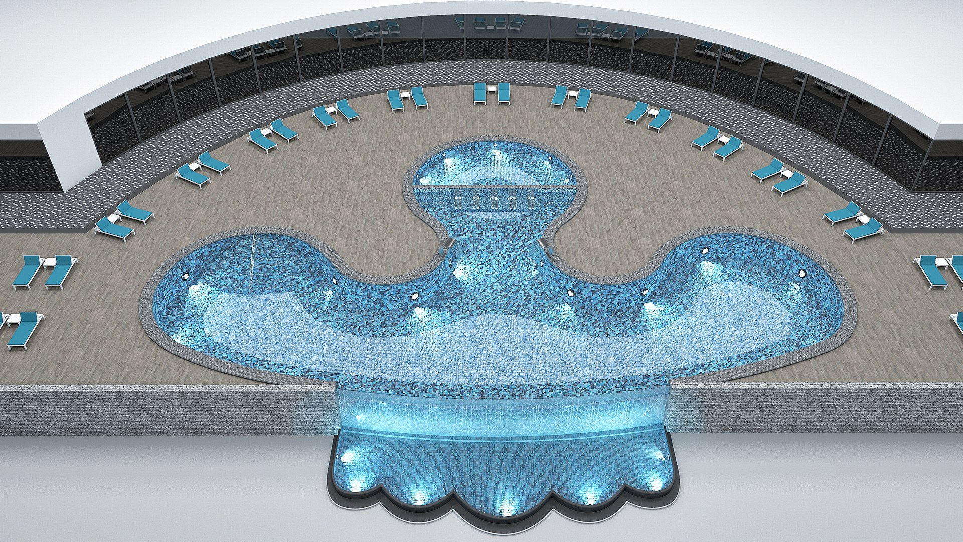 Swimming Pool Infinty 3D Model - TurboSquid 1721774