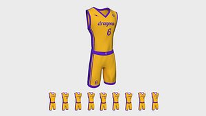 Basketball Fantasy Team Dragons Uniform - Character Design