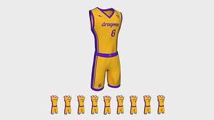 Basketball Fantasy Team Dragons Uniform - Character Design