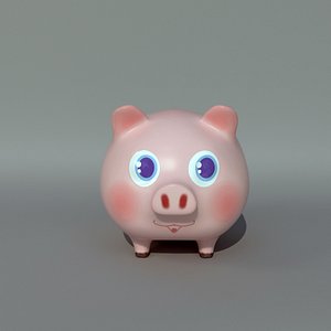 3D pig cartoon toon