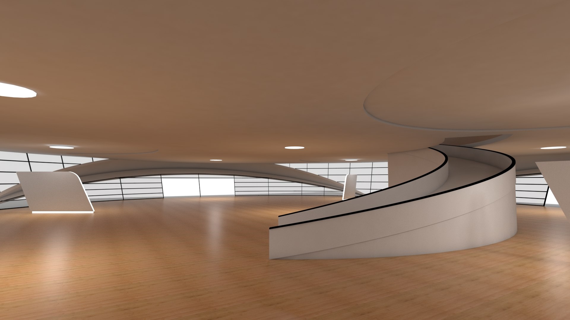 3D VR Art Gallery 14 Organic Shape - TurboSquid 2013168