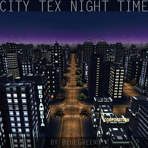 3d max city night time