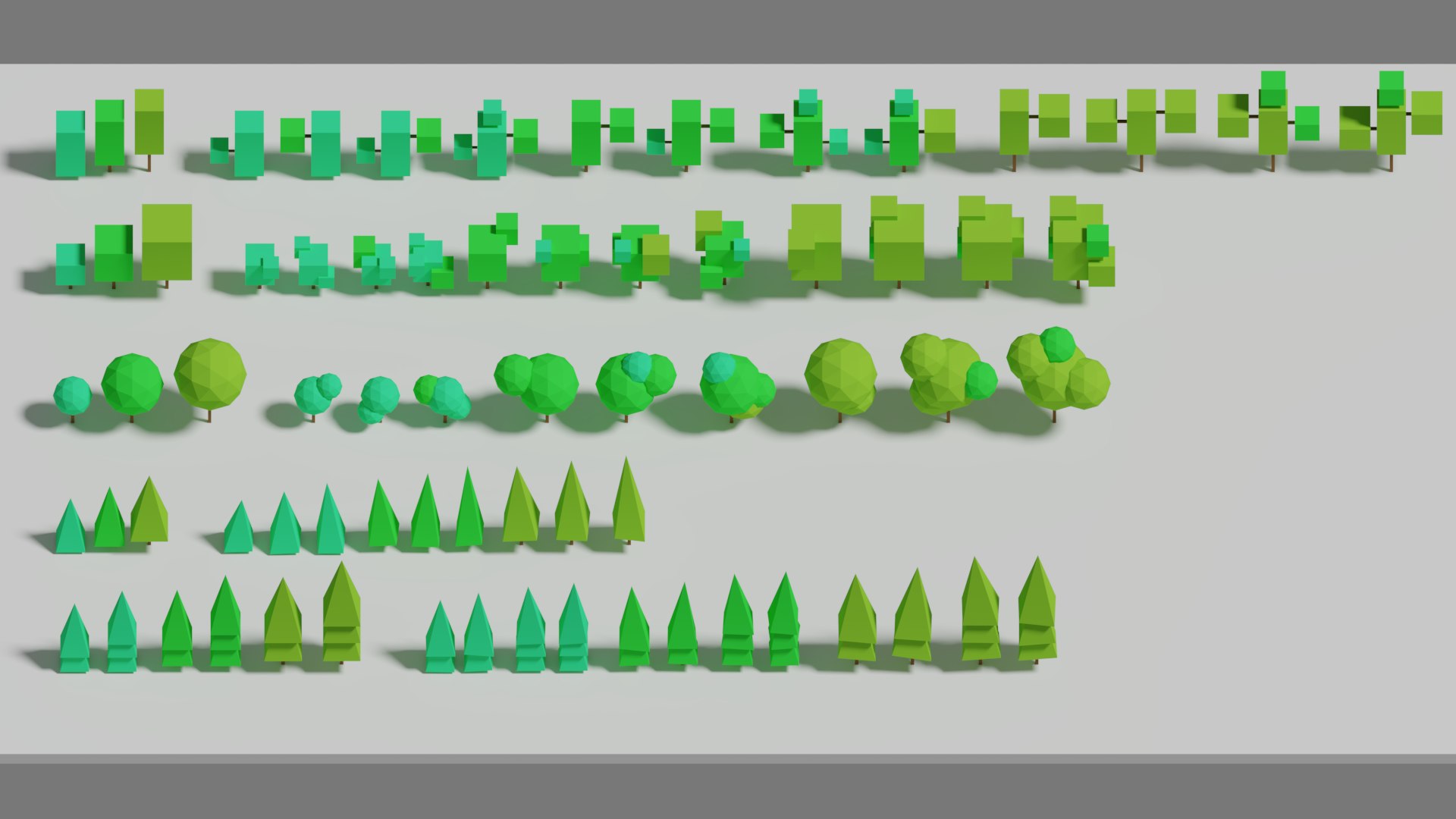 3D cartoon tree pack https://p.turbosquid.com/ts-thumb/yz/SmLRli/yJMWxfEZ/lowpolytrees4/png/1534786185/1920x1080/fit_q87/4d71b59b10e09b98e6ae0da3bfcc030be1e0f13c/lowpolytrees4.jpg