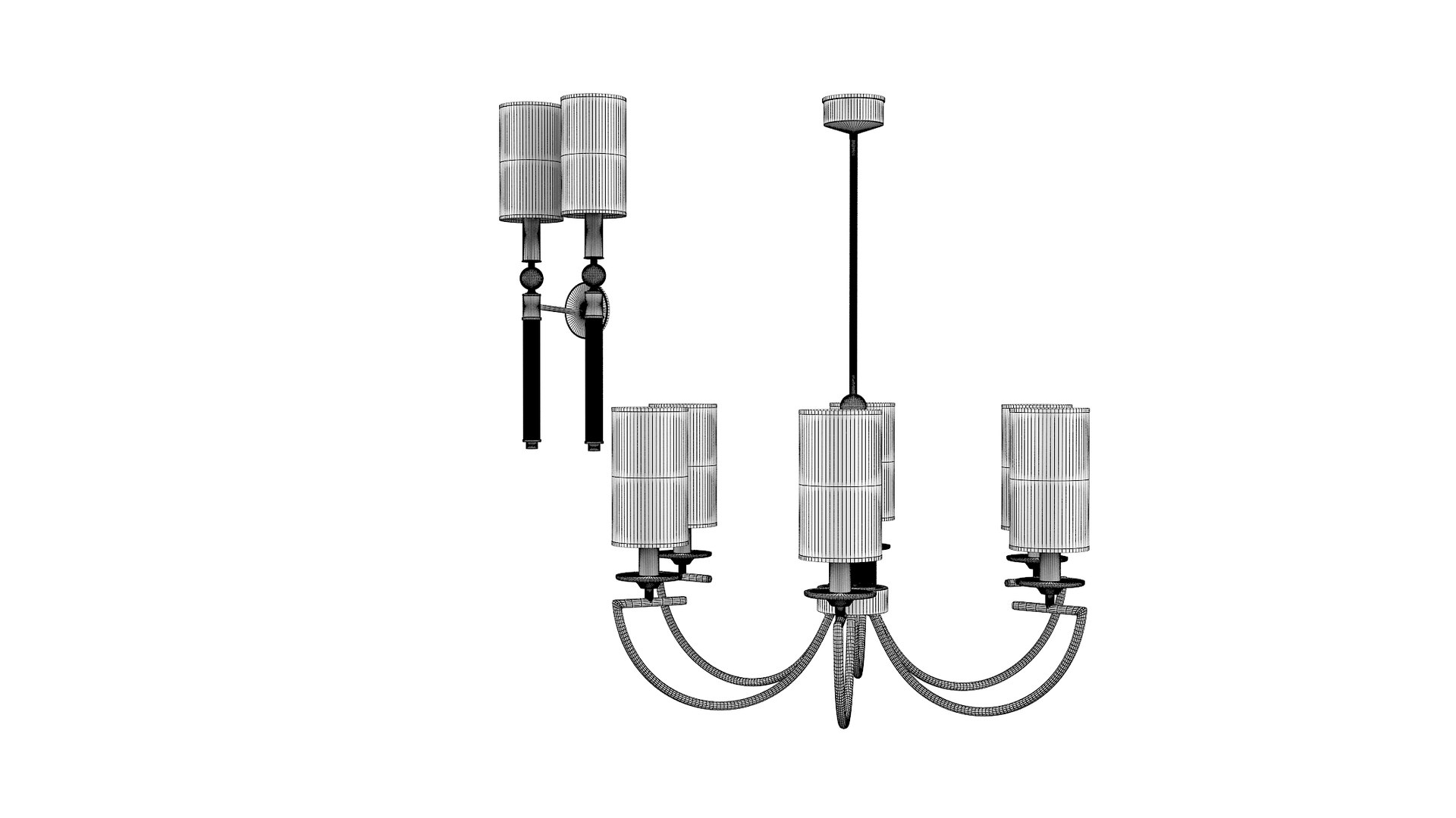 Wall lamp chandelier 3D model - TurboSquid 1654645