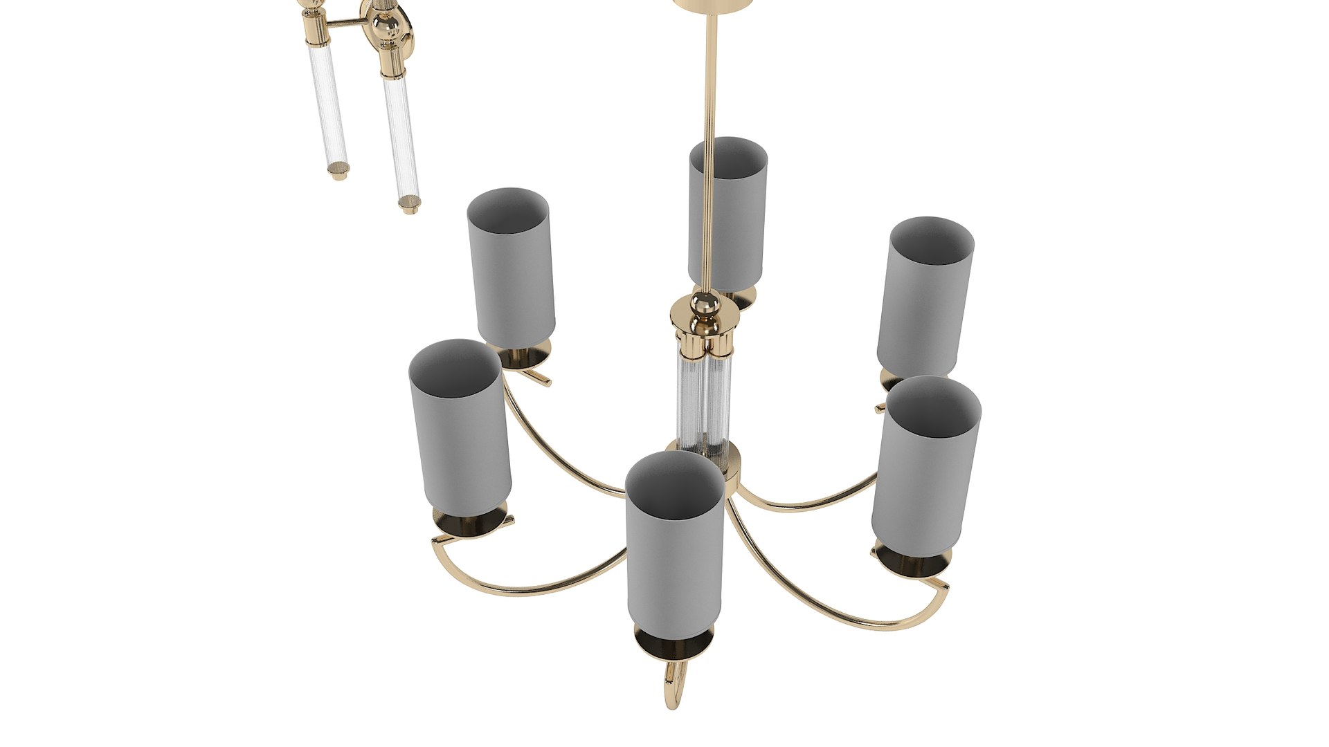 Wall lamp chandelier 3D model - TurboSquid 1654645