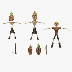 Indigenous skeletons with masks