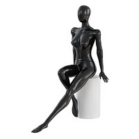 Female abstract mannequin sitting on a stool 75