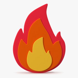 Flame Emoji 3D model