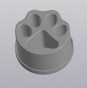 Flowerpot Paw print model