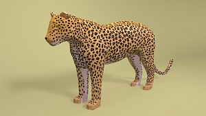 3D leopard cartoon