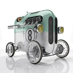 3D Steampunk Race Car