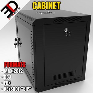 3d model wall mount network server