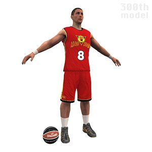 basketball player ball 3d
