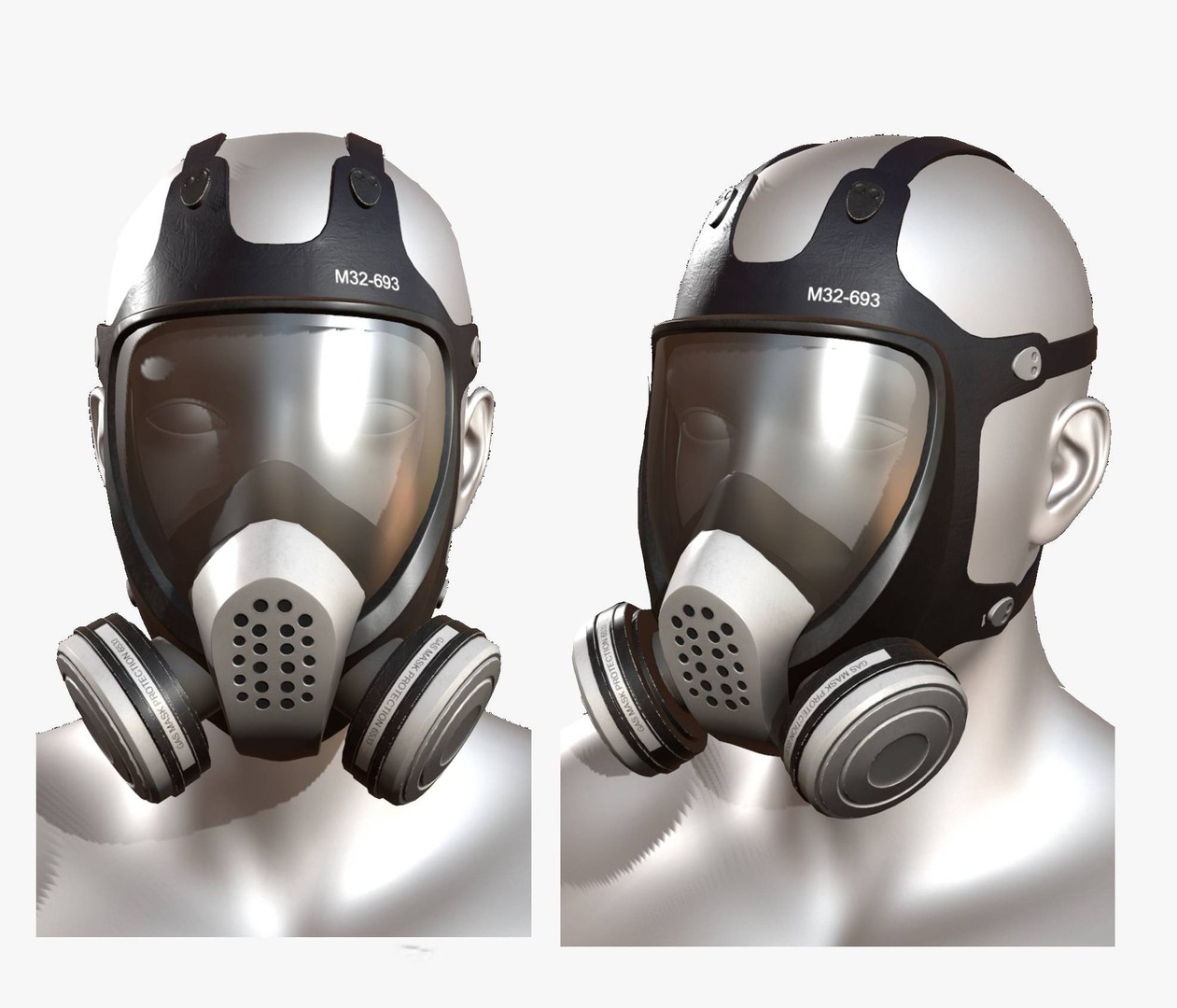 3D Gas Mask Model - TurboSquid 1550082