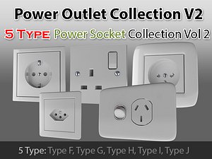 3d model power outlet v2