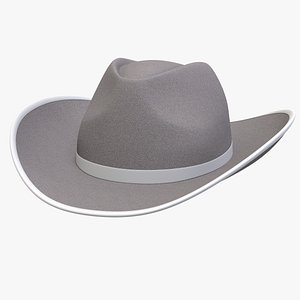 3D Classic Western Hat model