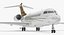 bombardier business jets rigged 3D model