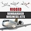 bombardier business jets rigged 3D model