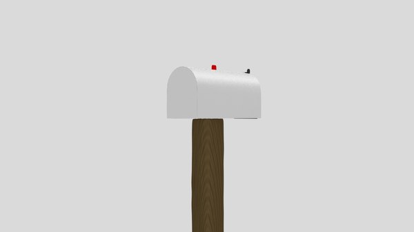 mailbox house 3d obj