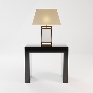 3D Modern table and lamp model