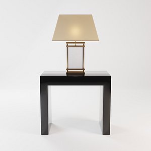 Modern table and lamp