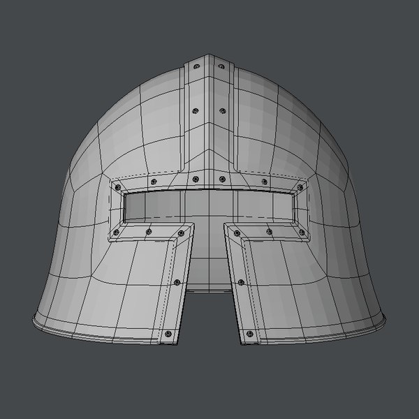 barbuta war helmet 3d model