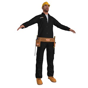 3d model worker man
