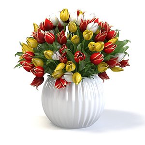 3ds max tulip flower vase