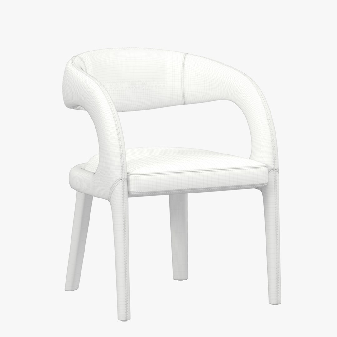 Leather Hagen Dining Chair butterscotch 3D model TurboSquid 2151394