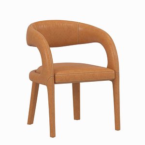 Leather Hagen Dining Chair butterscotch 3D model