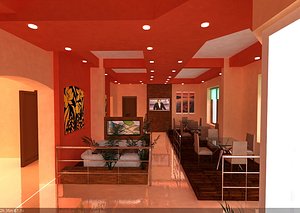 3d restaurant interior model