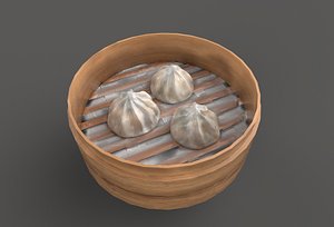 asia food steamed port 3D model