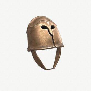 3D model Ancient Helmet ApullicCorynthian 3D Model Game Ready PBR Low Poly